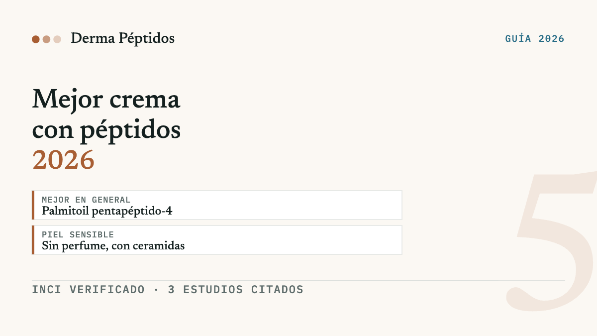 Mejor crema con péptidos 2026, guía comparativa