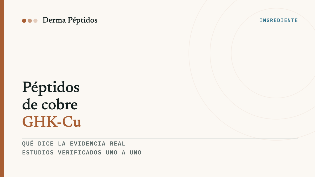 Péptidos de cobre GHK-Cu, qué dice la evidencia