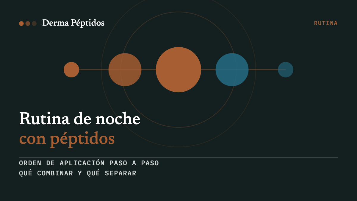 Rutina de noche con péptidos, orden de aplicación